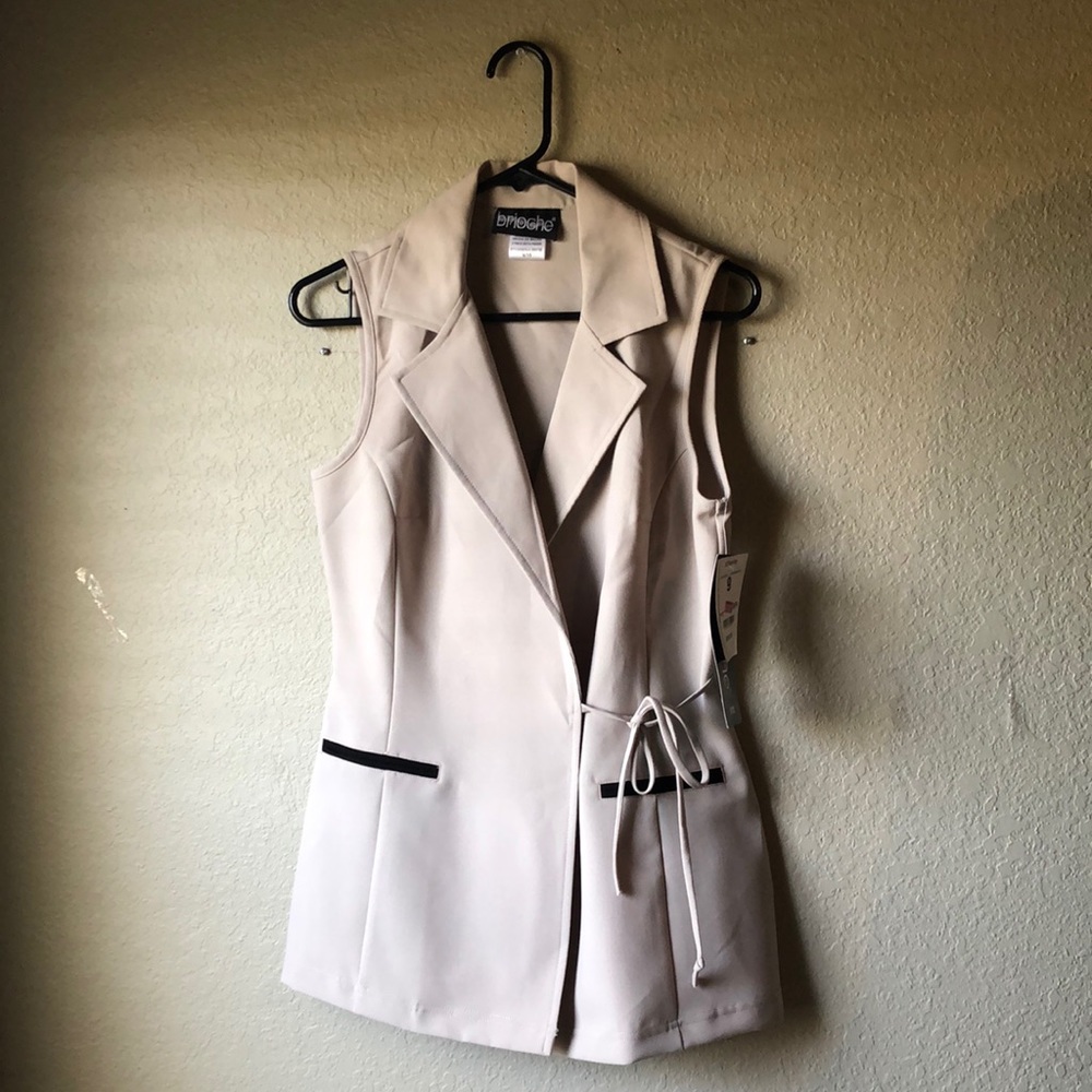 New Brioche Vintage 90’s Tan Sleeveless Wrap Suit Top Shirt Juniors Size 9/10